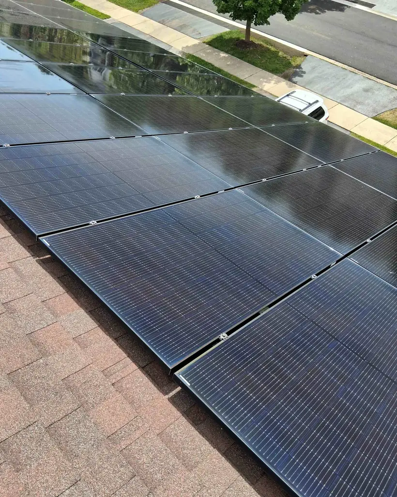 Clean rooftop solar modules after a visit from Top Solar Energy LLC